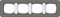 Gira серия E3 Темно-серый/белый глянцевый Рамка 4-ая - фото 26450
