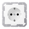 Штепсельная розетка SCHUKO 16A 250V~ с защитой от детей; термопласт;  цвет Матовый белый - фото 38582