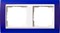 Рамка 2-пост для центральных вставок белого цвета, Gira Event Синий - фото 3880