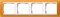 Рамка 4-пост для центральных вставок белого цвета, Gira Event Оранжевый - фото 3885