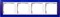 Рамка 4-пост для центральных вставок белого цвета, Gira Event Синий - фото 3887