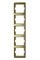 Рамка пятерная Arsys, для вертикального монтажа, золотой матовый 13540002 - фото 40538