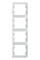 Рамка четверная Arsys, для вертикального монтажа, белый глянцевый 13430069 - фото 40544
