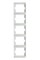 Рамка пятерная Arsys, для вертикального монтажа, белый глянцевый 13530069 - фото 40547