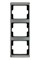 Рамка тройная Arsys, для вертикального монтажа, нержавеющая сталь 13340004 - фото 40552