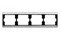 Рамка четверная Arsys, для горизонтального монтажа, нержавеющая сталь 13840004 - фото 40554