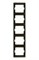 Рамка пятерная Arsys, для вертикального монтажа, коричневый глянцевый 13530001 - фото 40574