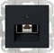 Телефонная розетка 1-ая, матовый черный (A569-1BFPLUASWM+EPUAE8UPO) - фото 41362