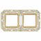 Рамка 2-ая Fede Smalto Italiano Firenze Gold White Patina FD01362OPEN IP20 - фото 42659