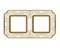 Рамка 2-ая Fede Toscana Firenze Gold White Patina FD01362OP IP20 - фото 42676