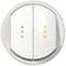 Лицевая панель для выключателя двойного с индикацией, Legrand Celiane цвет: Белый - фото 4471