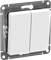 SE AtlasDesign Aqua Белый Выключатель 2-клавишный IP44, сх.5, 10АХ, механизм - фото 48646