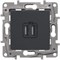 Legrand Etika антрацит розетка USB 2-ая 240В/5В 2400мА 672694 - фото 61835