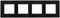 4 постовая рамка черная ЭРА Элеганс 14-5104-05 - фото 62312