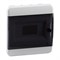 Корпус пластиковый Встраиваемый OptiBox P-BVK-2-08-IP41 Прозрачная черная дверь - фото 62543