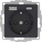 SE AtlasDesign Карбон Розетка 16А с USB A+C (5В/2,4А/3 А, 2х5В/1,5А), мех - фото 62617