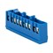 Шина EKF нулевая N 6х9, 10 отверстий sn0-63-10-ib, синий изолированный корпус, на DIN-рейку, латунь - фото 67868