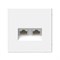 ArtGallery Лотос Розетка двойная компьютерная RJ45+RJ45, кат.6А, механизм GAL001388 - фото 68812