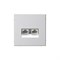 Systeme Electric ArtGallery Алюминий Розетка двойная компьютерная RJ45+RJ45, кат. 5е, механизм GAL000385 - фото 68860