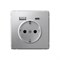 ArtGallery Алюминий Розетка 16А с 2 USB A+C, 5В/2,4А/3,0А, 2х5В/1,5А, механизм GAL000332 - фото 68898