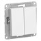 Systeme Electric AtlasDesign белый переключатель 2-клавишный сх.6, 10АХ, механизм ATN000165 - фото 70611