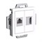 Systeme Electric AtlasDesign белый розетка двойная HDMI+RJ45, кат.5Е, механизм ATN000182 - фото 70624