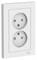 Systeme Electric AtlasDesign Лотос Розетка двойная б/з со шторками,16А, в сборе ATN001322 - фото 70705