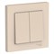 Systeme Electric AtlasDesign бежевый выключатель 2-клавишный сх.5, 10АХ, в сборе ATN000252 - фото 70830