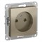 Systeme Electric AtlasDesign шампань розетка без заземления, со шторками, 16А, механизм ATN000549 - фото 70970