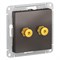 Systeme Electric AtlasDesign мокко Аудиорозетка двухместная ATN000687 - фото 71093