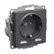 Systeme Electric AtlasDesign базальт розетка 16А с 2 USB A+A, 5В/2,4А, 2х5В/1,2А, механизм ATN001430 - фото 71263