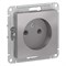 Systeme Electric AtlasDesign алюминий розетка без заземления, 16А, механизм ATN000341 - фото 71375