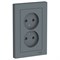 Systeme Electric AtlasDesign грифель розетка без заземления, двойная, 16А, в сборе ATN000720 - фото 71433