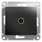 Glossa антрацит розетка TV оконечная 1DB GSL000791 - фото 71822