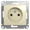Glossa бежевый розетка без заземлениея GSL000241 - фото 72049
