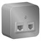 Blanca наружняя алюминий розетка 2-ая ТЛФ/КОМП, RJ45+RJ11, кат.5E, изолированная пластина BLNIA045113 - фото 72603 Blanca наружняя алюминий розетка 2-ая ТЛФ/КОМП, RJ45+RJ11, кат.5E, изолированная пластина BLNIA045113 - фото 72603