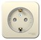 Blanca наружняя молочная розетка с заземлением, со штор., (тонкая) 16А, 250В изолированная пластина BLNRA111112 - фото 72646