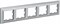 IEK Brite Decor алюминий 3D-форма рамка 5 мест BR-M52-12-K47 - фото 73134