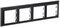 IEK Brite Decor чёрный / хром 3D-форма рамка 4-места BR-M42-12-2-K23 - фото 73141