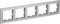 IEK Brite Base алюминий рамка 5 мест BR-M52-K47 - фото 73144