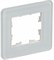 IEK Brite Decor белый матовый стекло скруглённые углы рамка 1 место BR-M12-G-41-K01 - фото 73148