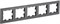 IEK Brite Base графит рамка 5 мест BR-M52-K53 - фото 73150