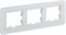 IEK Brite Decor белый матовый стекло скруглённые углы рамка 3 места BR-M32-G-41-K01 - фото 73151