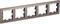 IEK Brite Base тёмная бронза  рамка 5 мест BR-M52-K45 - фото 73162