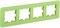 IEK Brite Decor эко грин матовый стекло скруглённые углы рамка 4-места BR-M42-G-41-K06 - фото 73182