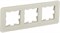 IEK Brite Decor песчаный матовый стекло скруглённые углы рамка 3 места BR-M32-G-41-K98 - фото 73206