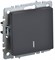 IEK Brite Base графит выключатель 1-клавишный с индикацией  10А BR-V10-1-10-K53 - фото 73213