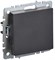 IEK Brite Base чёрный выключатель 1-клавишный самовозвратный 10А BR-V14-0-10-K02 - фото 73270
