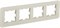 IEK Brite Decor песчаный матовый стекло скруглённые углы рамка 4 места BR-M42-G-41-K98 - фото 73271