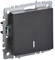 IEK Brite Base чёрный выключатель 1-клавишный с индик 10А BR-V10-1-10-K02 - фото 73272